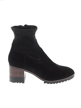 Blondo Women Black Suede Waterproof Chelsea Heel Robyn Boots Size 8.5
